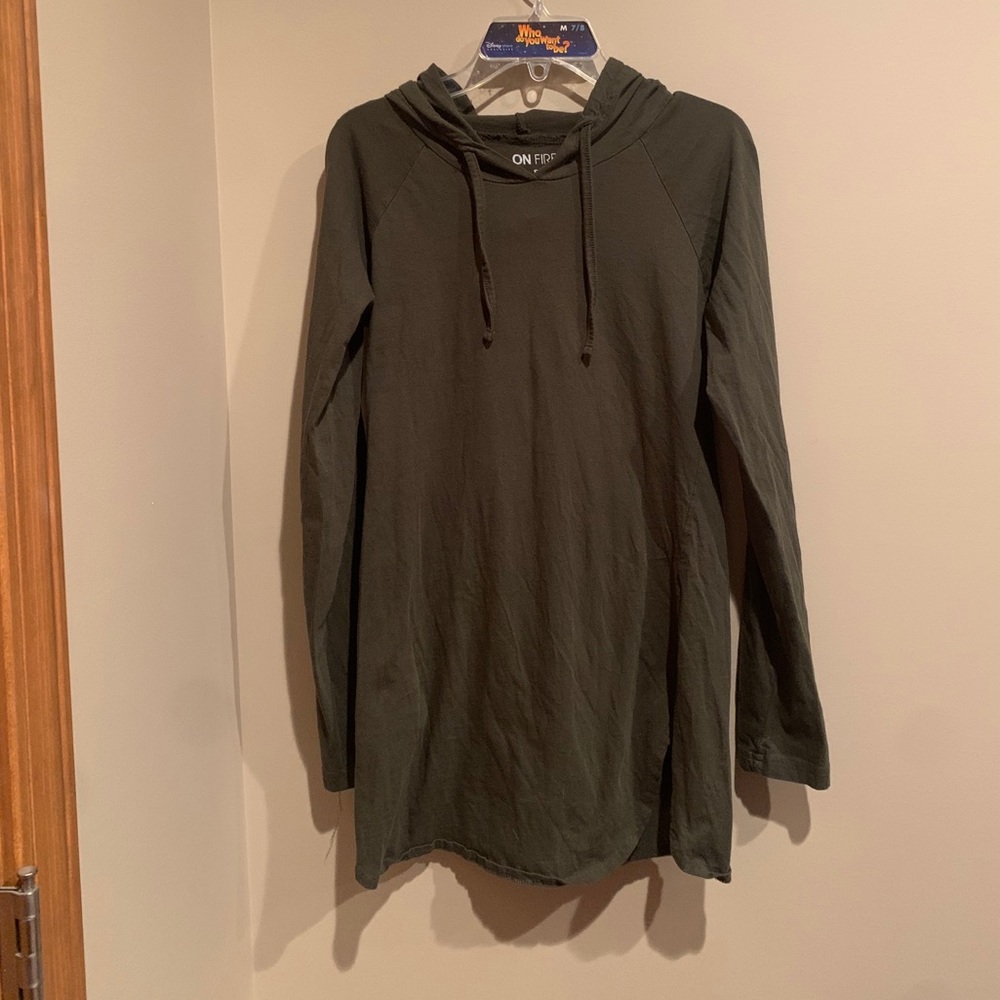 Olive Green Hooded Shirt